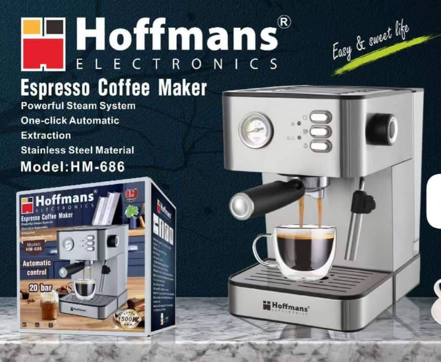 Hoffmans Espresso Coffee Maker HM 686 β 1500W βπ₯