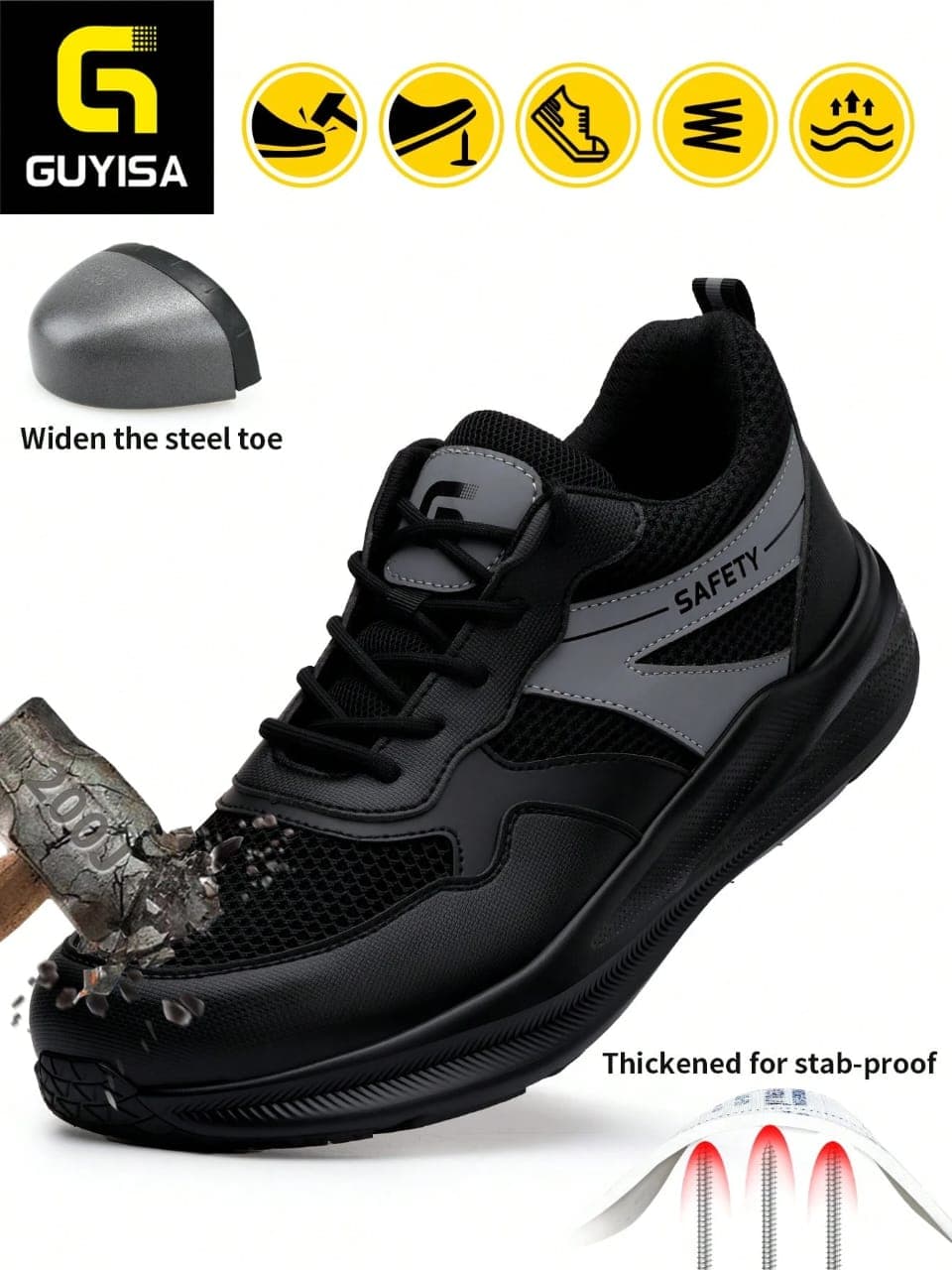 L067SN Men's Professional Anti-Smash & Anti-Puncture Safety Shoes