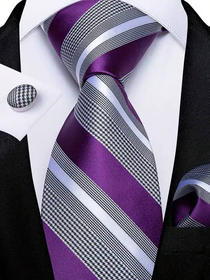 L016SN Classic Striped Men's Tie Set