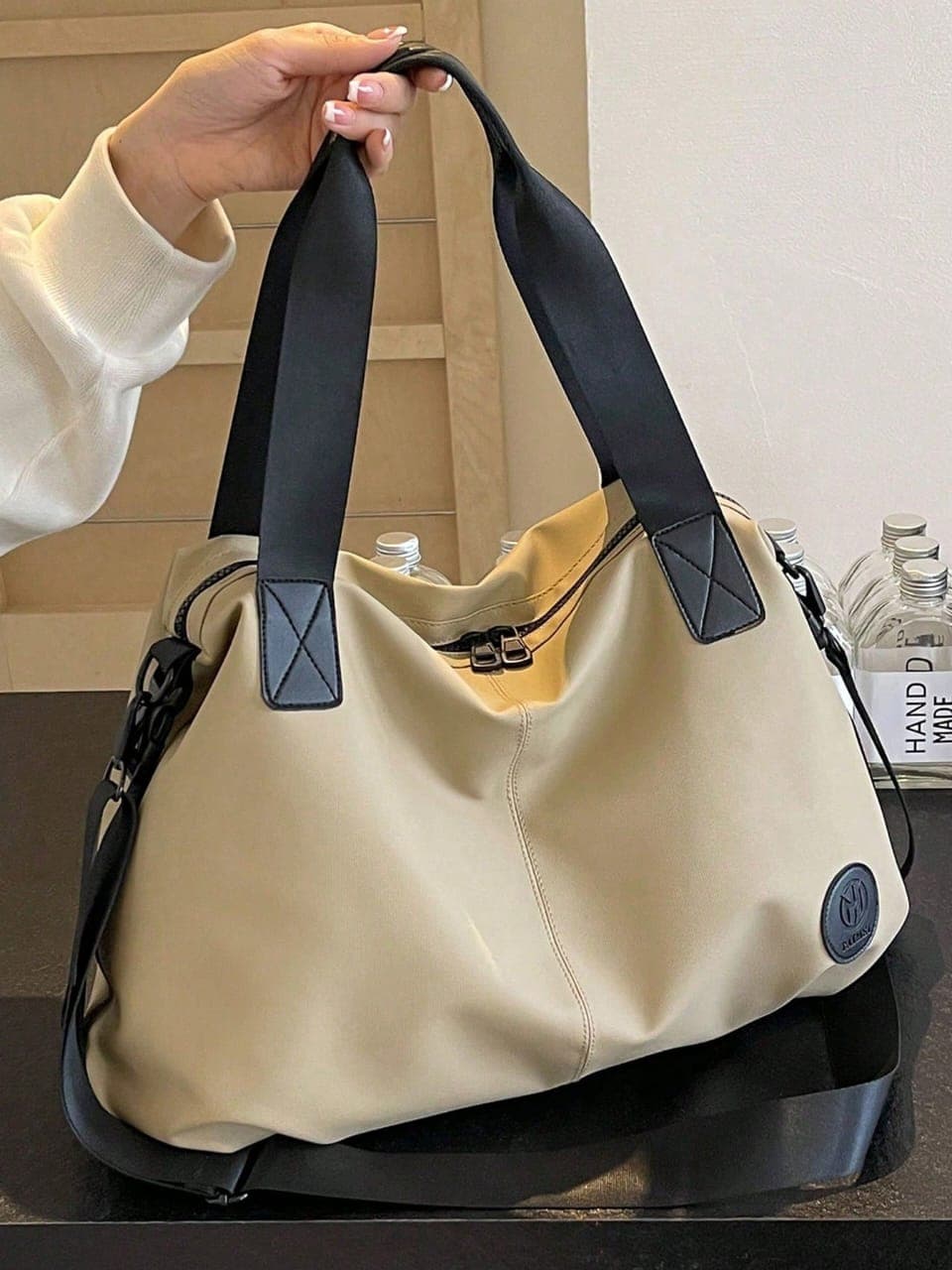 L062SN Women's Casual Solid Color Tote Bag