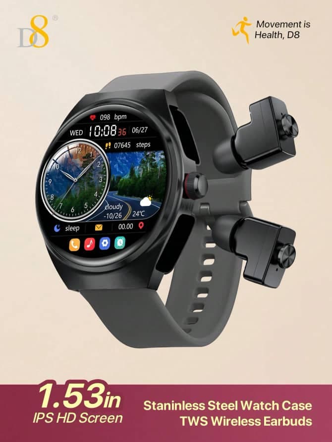 C010SN D8 Smart Watch with Earbuds