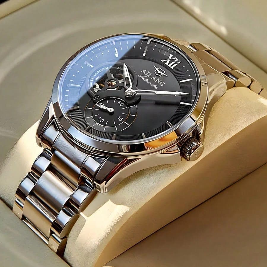 L114SN Men's Automatic Mechanical Hollow-Out Business Watch