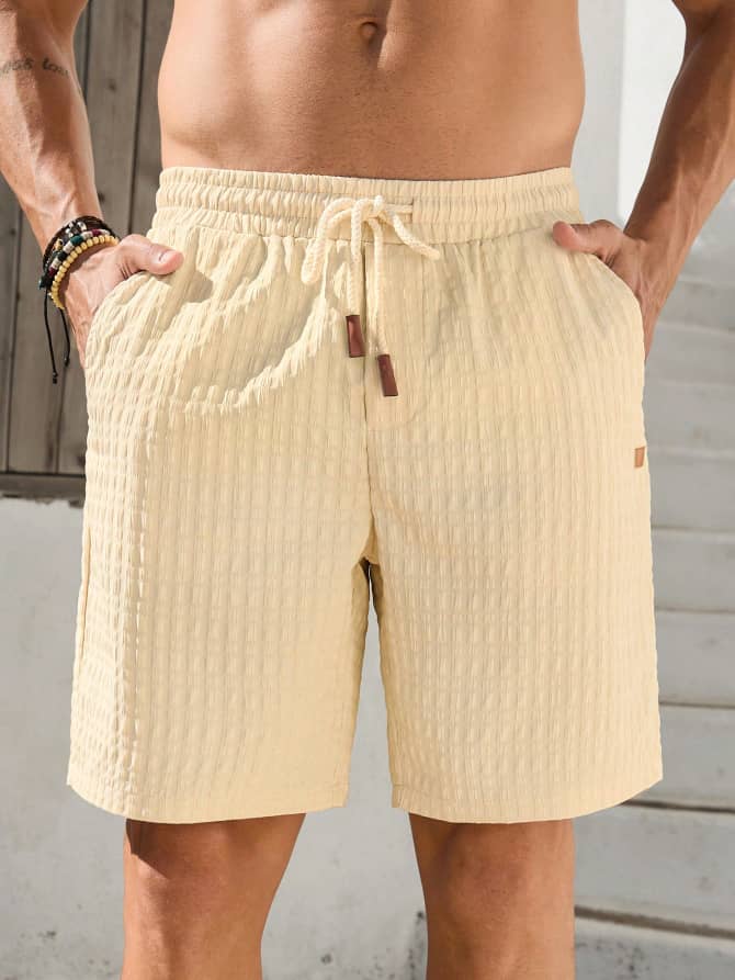 L004SN Genlund Men's Jacquard Casual Shorts