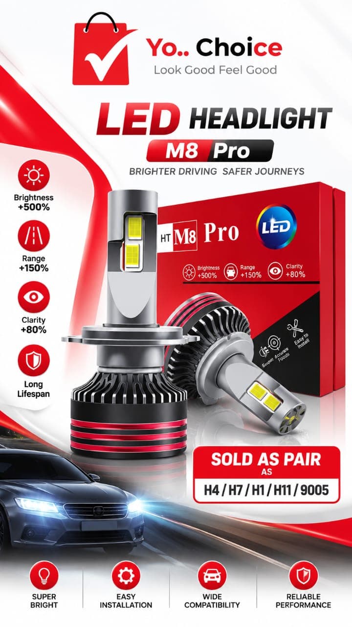L135SN LED Headlight M8 Pro