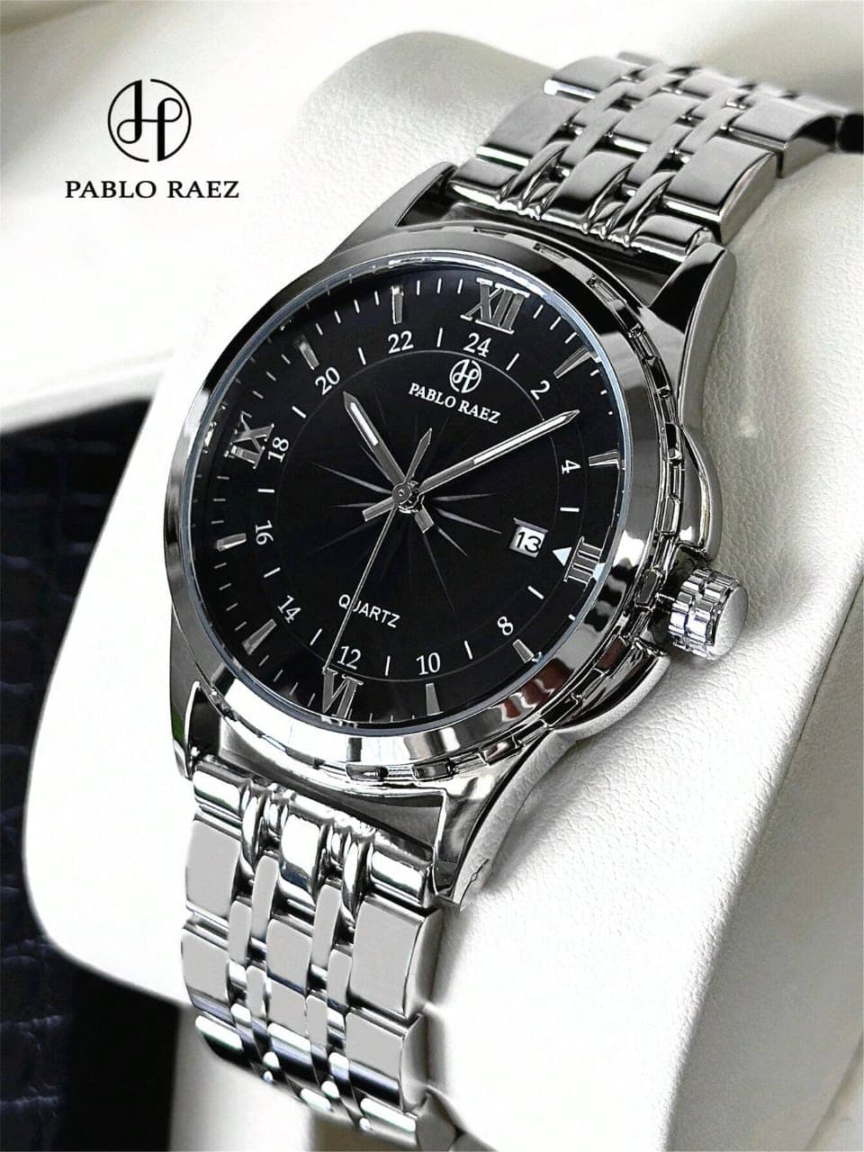 L045SN Pablo Raez Men's Vintage Stainless Steel Quartz Watch