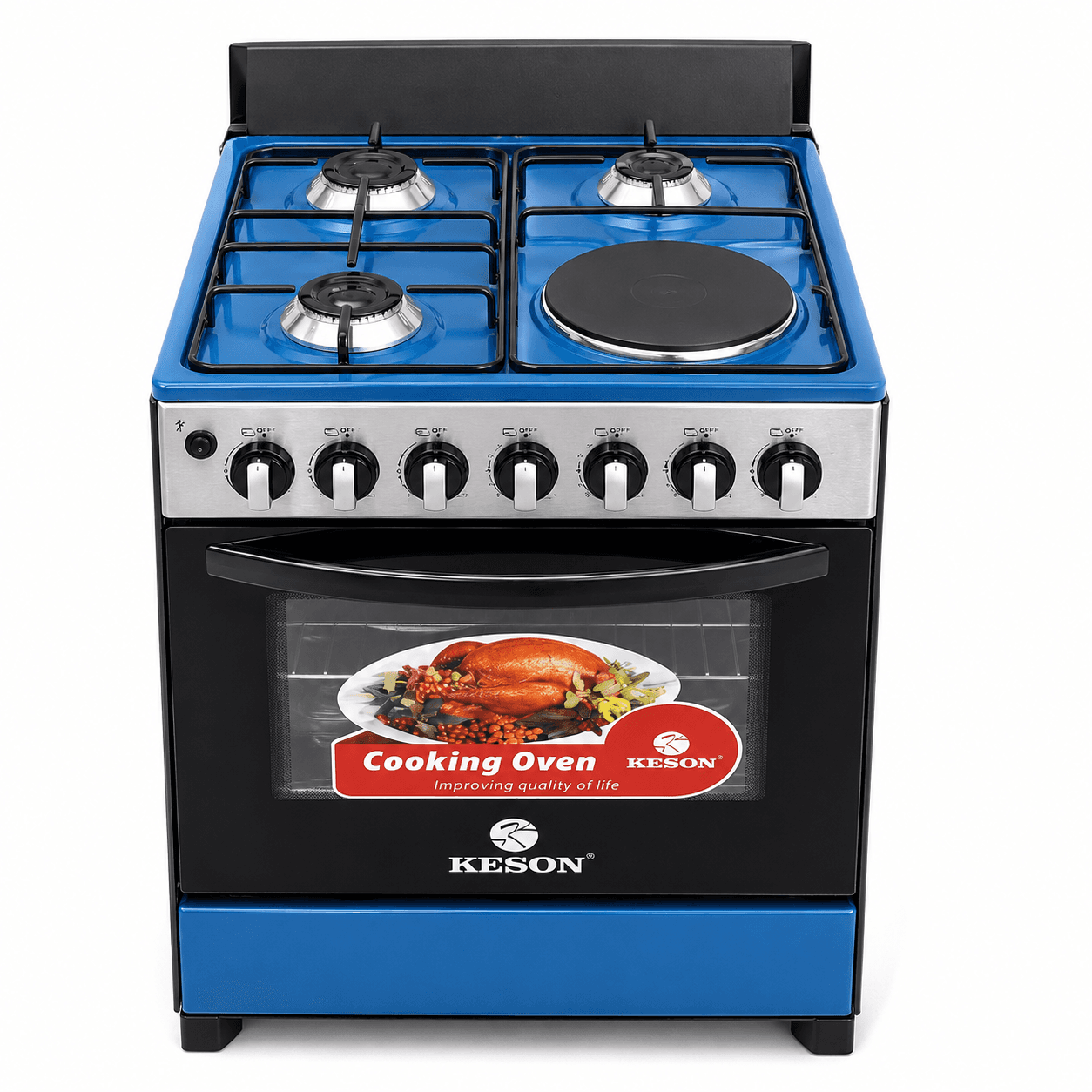 KESON 3 Gas Burner Oven, Electric Hot Plate