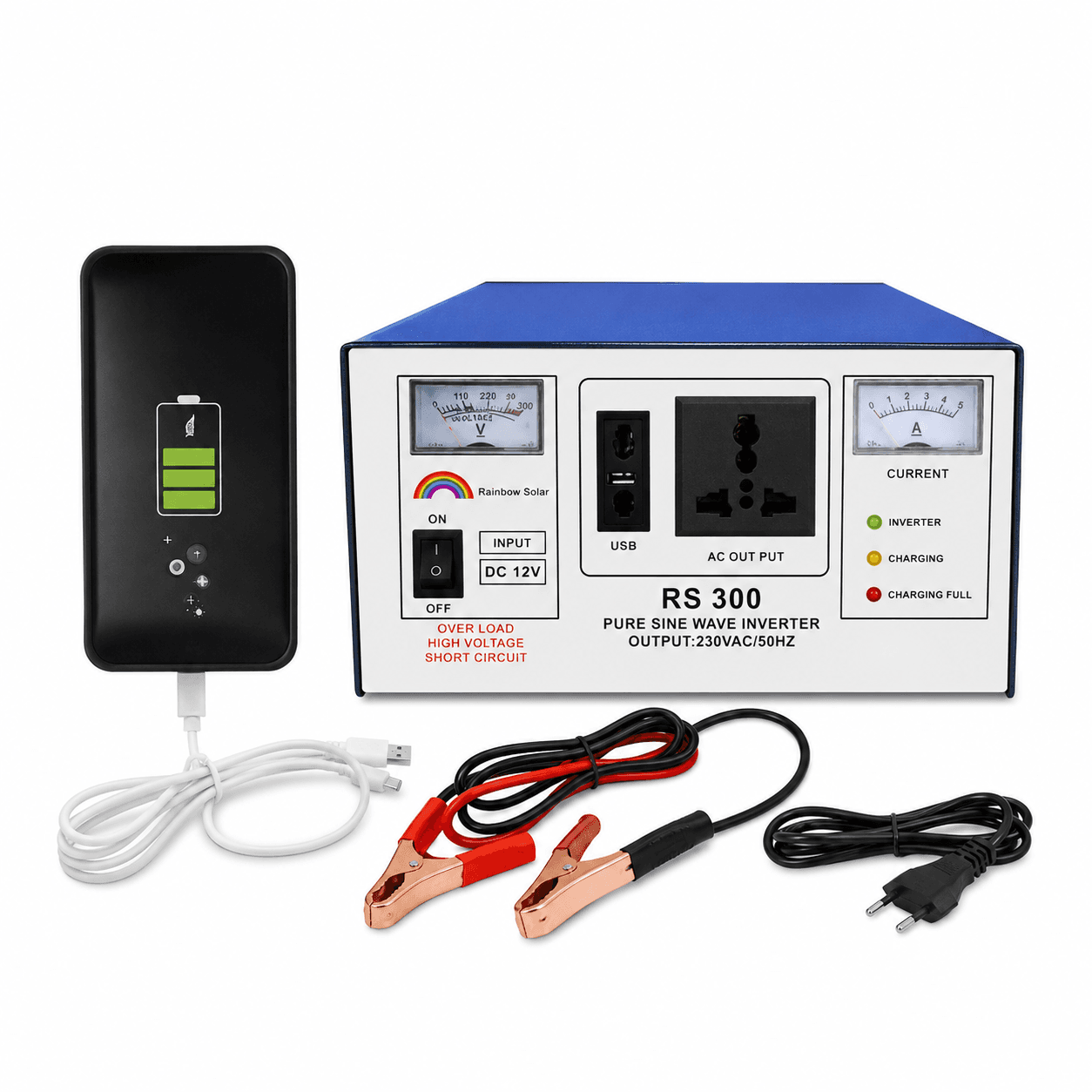 Rainbow Solar 300VA DC to AC Power Inverter