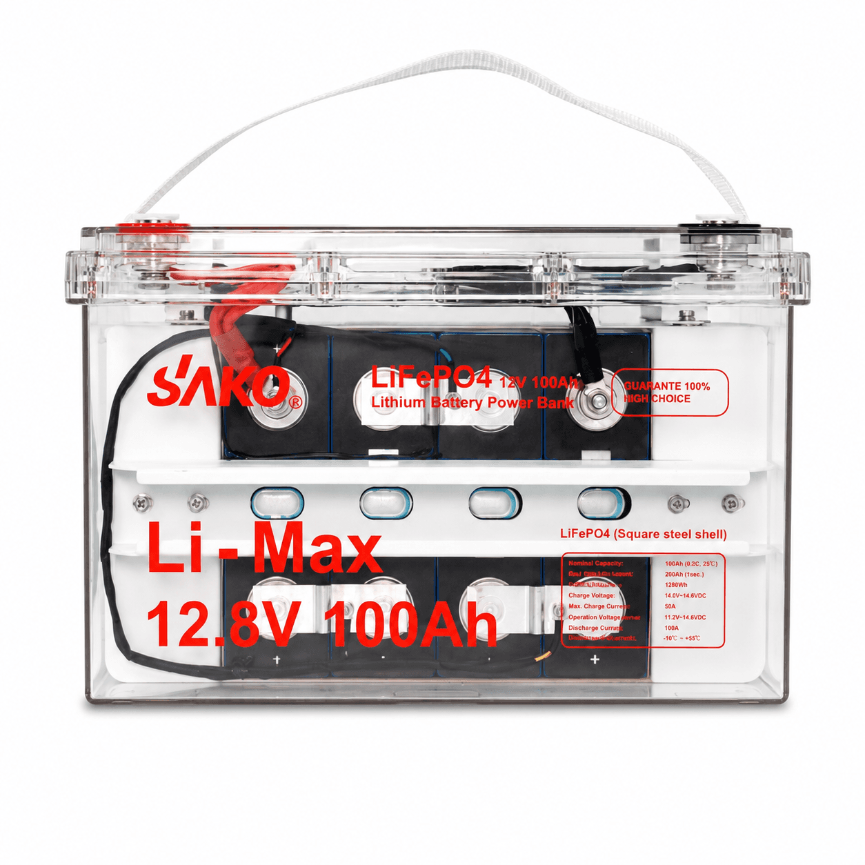 SAKO Li-Max 12.8V 100Ah LiFePO4 Lithium Battery Power Bank